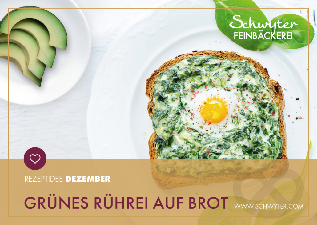 Grünes Rührei auf Brot - Schwyter